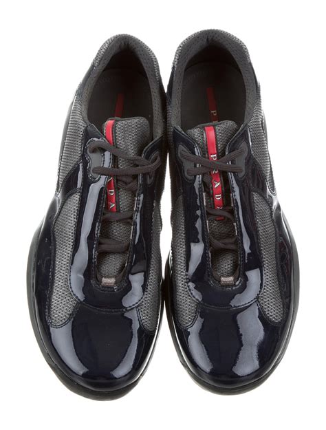 prada mens patent leather shoes|Prada patent leather sneakers.